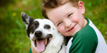 The benefits of children growing up with pets